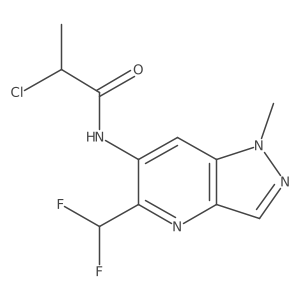 2-Chloro-N-[5-(difluoromethyl)-1-methylpyrazolo[4,3-b]pyridin-6-yl]propanamide Structure