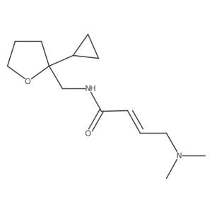 (E)-N-[(2-Cyclopropyloxolan-2-yl)methyl]-4-(dimethylamino)but-2-enamide结构式