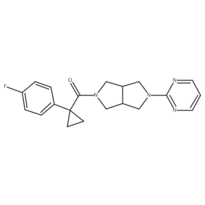 2-{5-[1-(4-Fluorophenyl)cyclopropanecarbonyl]-octahydropyrrolo[3,4-c]pyrrol-2-yl}pyrimidine结构式