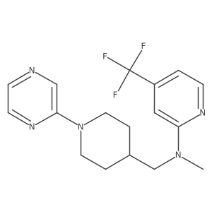 N-methyl-N-{[1-(pyrazin-2-yl)piperidin-4-yl]methyl}-4-(trifluoromethyl)pyridin-2-amine Structure