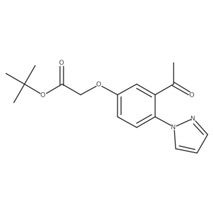 tert-Butyl 2-(3-acetyl-4-(1H-pyrazol-1-yl)phenoxy)acetate结构式