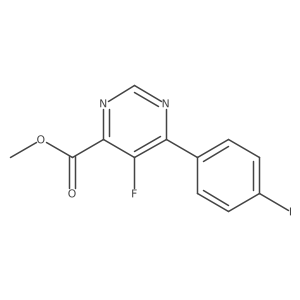 Methyl 5-fluoro-6-(4-iodophenyl)pyrimidine-4-carboxylate Structure