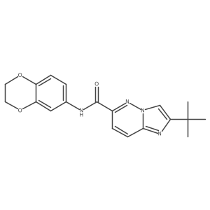 2-tert-butyl-N-(2,3-dihydro-1,4-benzodioxin-6-yl)imidazo[1,2-b]pyridazine-6-carboxamide结构式