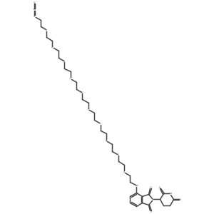 4-[2-[2-[2-[2-[2-[2-[2-[2-[2-[2-(2-Azidoethoxy)ethoxy]ethoxy]ethoxy]ethoxy]ethoxy]ethoxy]ethoxy]ethoxy]ethoxy]ethylamino]-2-(2,6-dioxo-3-piperidyl)isoindoline-1,3-dione Structure