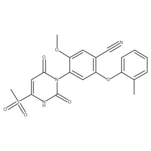 5-Methoxy-4-(4-(methylsulfonyl)-2,6-dioxo-3,6-dihydropyrimidin-1(2H)-yl)-2-(o-tolyloxy)benzonitrile Structure