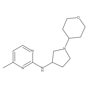 4-methyl-N-[1-(oxan-4-yl)pyrrolidin-3-yl]pyrimidin-2-amine Structure