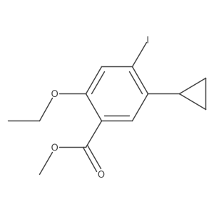 Methyl 5-cyclopropyl-2-ethoxy-4-iodobenzoate结构式