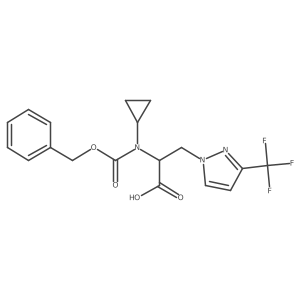 2-{[(benzyloxy)carbonyl](cyclopropyl)amino}-3-[3-(trifluoromethyl)-1H-pyrazol-1-yl]propanoic acid Structure