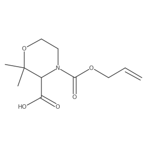 2,2-Dimethyl-4-[(prop-2-en-1-yloxy)carbonyl]morpholine-3-carboxylic acid结构式