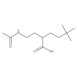 2-(2-Acetamidoethyl)-5,5-dimethylhexanoic acid Structure
