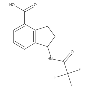 1-(2,2,2-trifluoroacetamido)-2,3-dihydro-1H-indene-4-carboxylic acid结构式