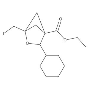 Ethyl 3-cyclohexyl-1-(iodomethyl)-2-oxabicyclo[2.1.1]hexane-4-carboxylate Structure