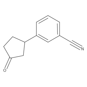 (R)-3-(3-Oxocyclopentyl)benzonitrile结构式