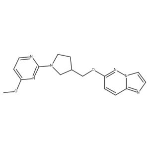 2-[3-({Imidazo[1,2-b]pyridazin-6-yloxy}methyl)pyrrolidin-1-yl]-4-methoxypyrimidine Structure