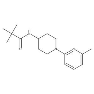 2,2-dimethyl-N-[1-(6-methylpyridin-2-yl)piperidin-4-yl]propanamide结构式
