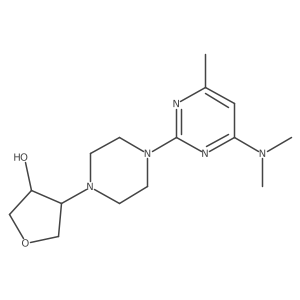 4-{4-[4-(Dimethylamino)-6-methylpyrimidin-2-yl]piperazin-1-yl}oxolan-3-ol Structure