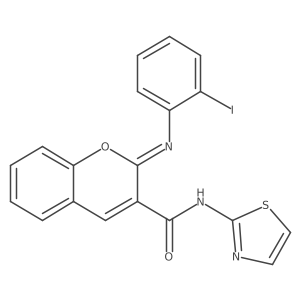 (2Z)-2-[(2-iodophenyl)imino]-N-(1,3-thiazol-2-yl)-2H-chromene-3-carboxamide Structure