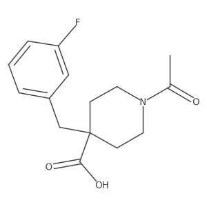 1-Acetyl-4-[(3-fluorophenyl)methyl]piperidine-4-carboxylic acid Structure