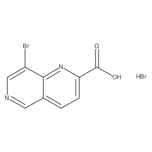8-Bromo-1,6-naphthyridine-2-carboxylic acid hydrobromide结构式