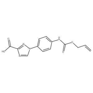 1-(4-{[(prop-2-en-1-yloxy)carbonyl]amino}phenyl)-1H-1,2,4-triazole-3-carboxylic acid结构式