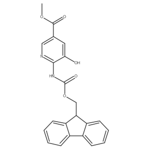 methyl 6-({[(9H-fluoren-9-yl)methoxy]carbonyl}amino)-5-hydroxypyridine-3-carboxylate Structure