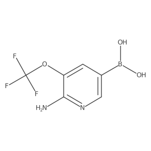 (6-Amino-5-(trifluoromethoxy)pyridin-3-yl)boronic acid Structure