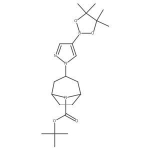 1-(8-Boc-8-azabicyclo[3.2.1]octan-3-yl)-1H-pyrazole-4-boronic Acid Pinacol Ester Structure