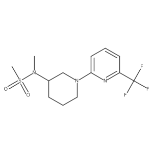 N-methyl-N-{1-[6-(trifluoromethyl)pyridin-2-yl]piperidin-3-yl}methanesulfonamide结构式