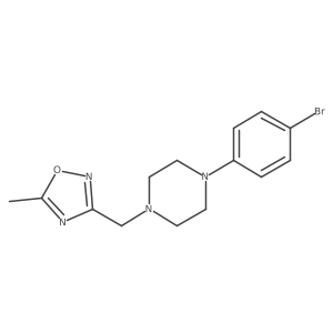 1-(4-Bromophenyl)-4-[(5-methyl-1,2,4-oxadiazol-3-yl)methyl]piperazine结构式