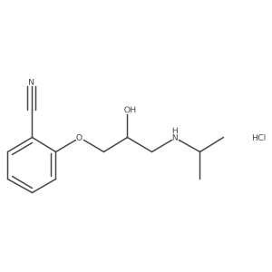 O-(2-Hydroxy-3-(isopropylamino)propoxy)benzonitrile hydrochloride结构式