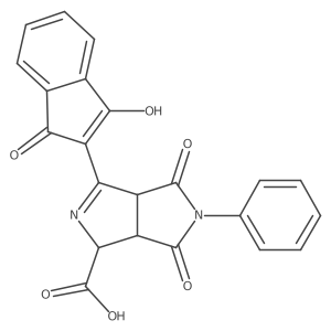 3-(1,3-dioxo-1,3-dihydro-2H-inden-2-yliden)-4,6-dioxo-5-phenyloctahydropyrrolo[3,4-c]pyrrole-1-carboxylic acid Structure