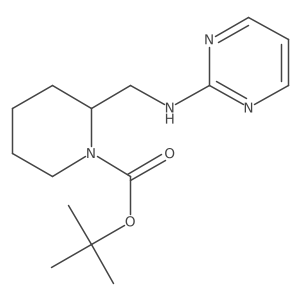 tert-Butyl 2-((pyrimidin-2-ylamino)methyl)piperidine-1-carboxylate结构式