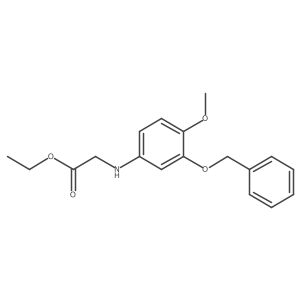(3-Benzyloxy-4-methoxy-phenylamino)-acetic Acid Ethyl Ester结构式