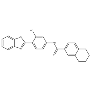N-[4-(1,3-benzothiazol-2-yl)-3-hydroxyphenyl]-5,6,7,8-tetrahydronaphthalene-2-carboxamide结构式