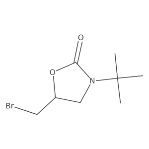 5-(Bromomethyl)-3-tert-butyl-1,3-oxazolidin-2-one结构式