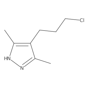 4-(3-chloropropyl)-3,5-dimethyl-1H-pyrazole结构式