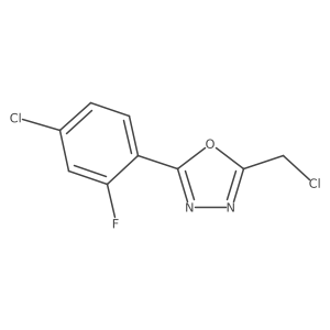 2-(4-Chloro-2-fluorophenyl)-5-(chloromethyl)-1,3,4-oxadiazole Structure