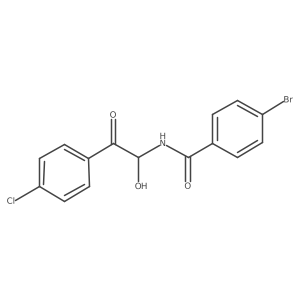 4-bromo-N-[2-(4-chlorophenyl)-1-hydroxy-2-oxoethyl]benzamide Structure