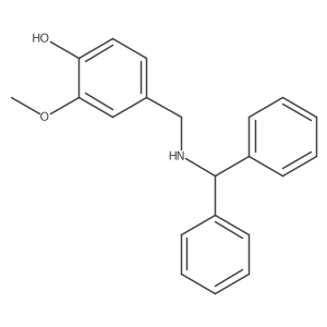 4-((Benzhydrylamino)methyl)-2-methoxyphenol结构式