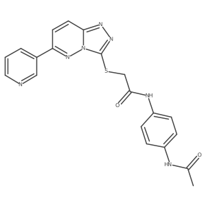 N-(4-acetamidophenyl)-2-((6-(pyridin-3-yl)-[1,2,4]triazolo[4,3-b]pyridazin-3-yl)thio)acetamide Structure