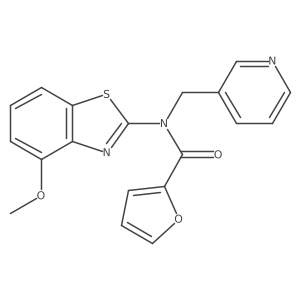 N-(4-methoxybenzo[d]thiazol-2-yl)-N-(pyridin-3-ylmethyl)furan-2-carboxamide结构式