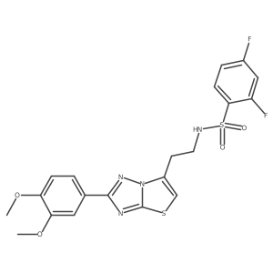 N-(2-(2-(3,4-dimethoxyphenyl)thiazolo[3,2-b][1,2,4]triazol-6-yl)ethyl)-2,4-difluorobenzenesulfonamide Structure