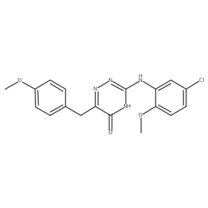 3-((5-chloro-2-methoxyphenyl)amino)-6-(4-methoxybenzyl)-1,2,4-triazin-5(4H)-one Structure