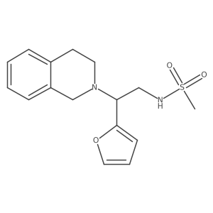 N-(2-(3,4-dihydroisoquinolin-2(1H)-yl)-2-(furan-2-yl)ethyl)methanesulfonamide结构式