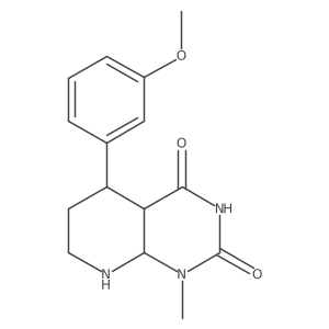5-(3-Methoxyphenyl)-1-methyl-4a,5,6,7,8,8a-hexahydropyrido[2,3-d]pyrimidine-2,4-dione结构式