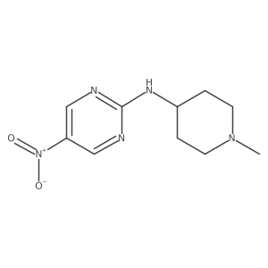 N-(1-methyl-4-piperidinyl)-5-nitro-2-Pyrimidinamine结构式