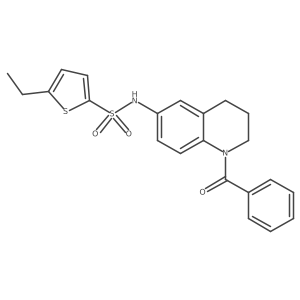 N-(1-benzoyl-1,2,3,4-tetrahydroquinolin-6-yl)-5-ethylthiophene-2-sulfonamide Structure