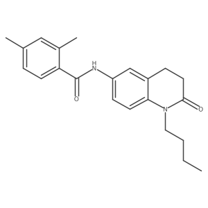 N-(1-butyl-2-oxo-1,2,3,4-tetrahydroquinolin-6-yl)-2,4-dimethylbenzamide结构式