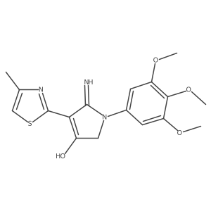 5-amino-4-(4-methyl-1,3-thiazol-2-yl)-1-(3,4,5-trimethoxyphenyl)-1,2-dihydro-3H-pyrrol-3-one结构式