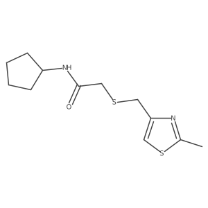n-Cyclopentyl-2-(((2-methylthiazol-4-yl)methyl)thio)acetamide Structure